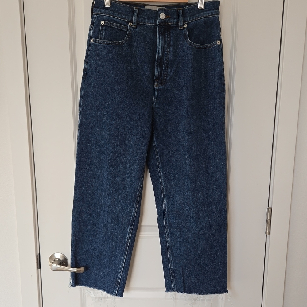 Everlane Dark Blue Denim Womens Ankle  Straight Jeans
